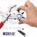 OkaeYa Leather Belt Hole Punch Plier Eyelet Puncher Revolve Card Bag Setter Tool Watchband Strap Household